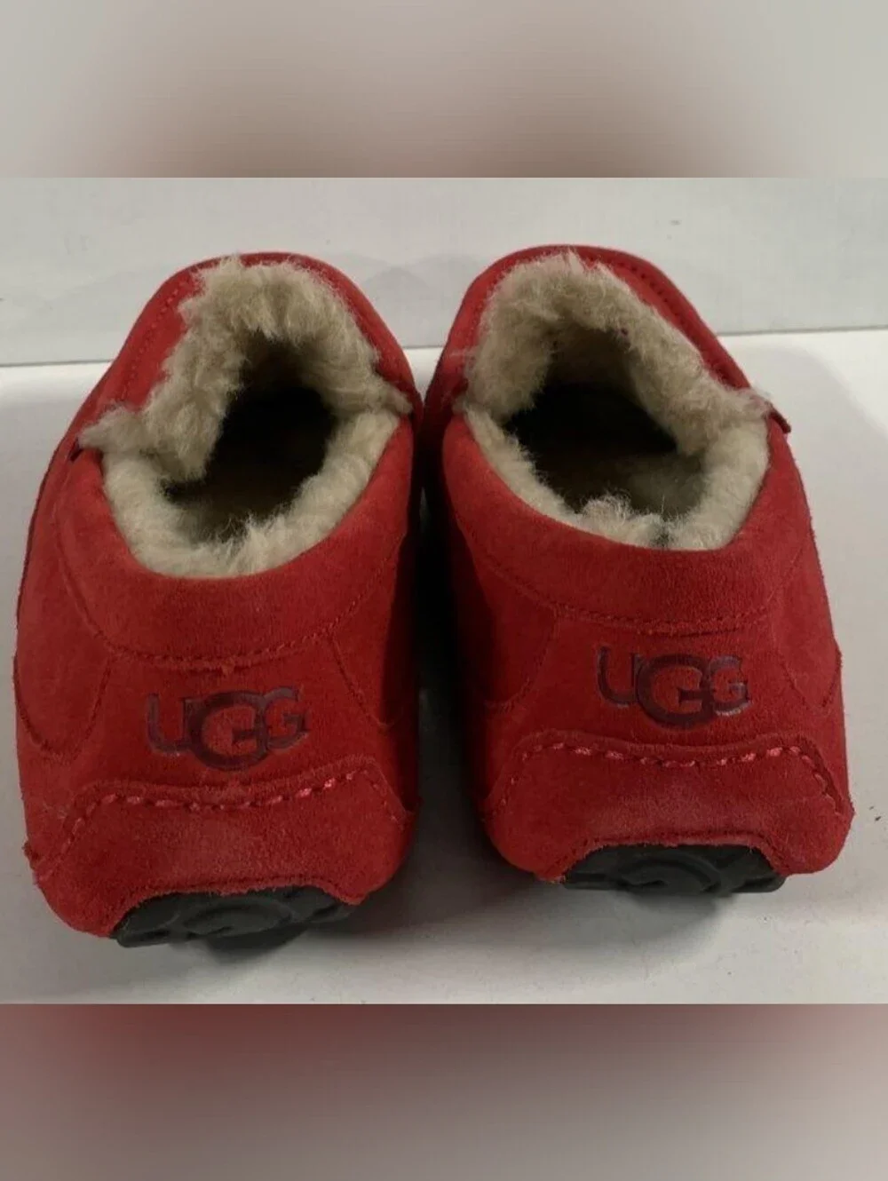 UGG Men's Ascot Moccasin Suede 'Samba Red' Slip Ons Size 11 NWOT